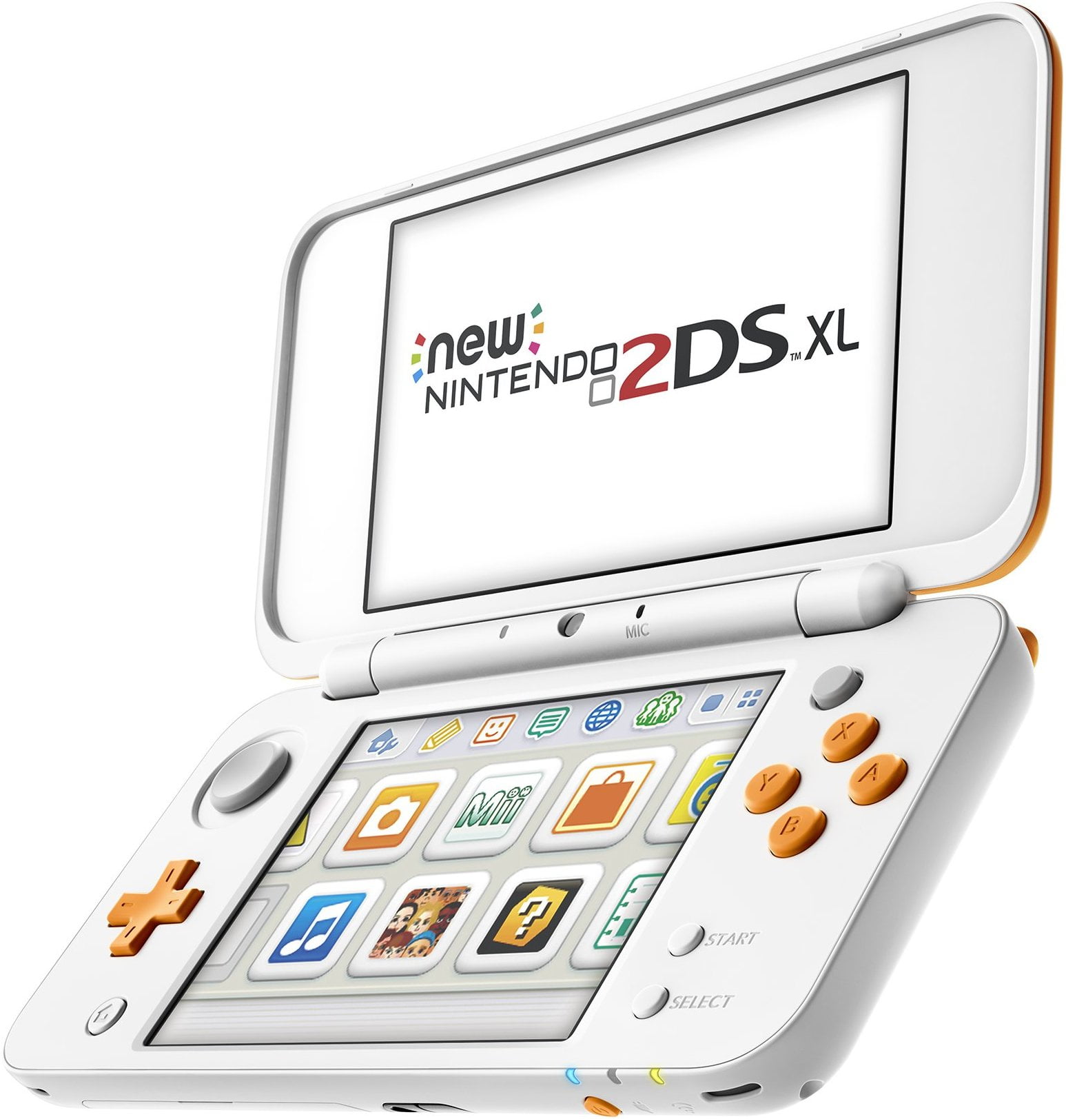 New 2DS XL Portable Gaming White & Orange Walmart.com