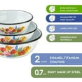 thumbnail image 2 of Novomoskovsjka Posuda Spring Bouquet Round Enamelware Soup, Salad Bowl (2.7 qt (2.5 L)), 2 of 6