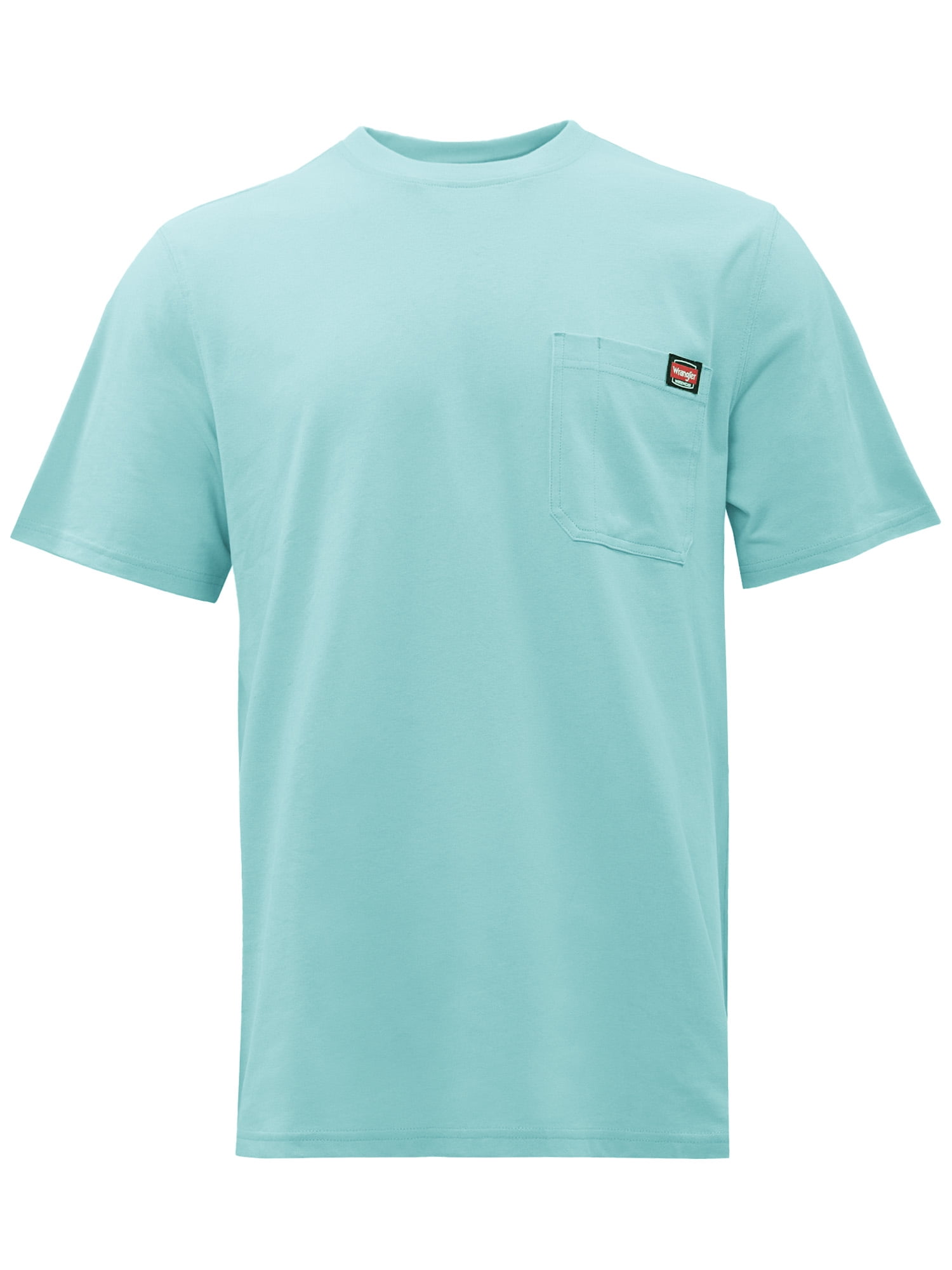 Wrangler Workwear Men's Short Sleeve Heavyweight Pocket Crew Work Shirt, size S-2XLT