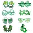 thumbnail image 1 of 8 accesorios para el Día de San Patricio Gafas de sol de plástico verdes para decoraciones de la fiesta de San Patricio, 1 of 8