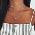 thumbnail image 3 of ChainsHouse Silver Initial Heart Necklaces for Women Letter A-Z Dainty Pendant Necklace Wife Daughter Mother Birthday Christmas Jewelry Gift, 3 of 8