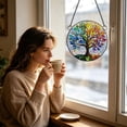 thumbnail image 4 of Stained Glass Suncatcher Colorful Acrylic Window Hanging, Summer Light Catcher Ornament for Nature Lovers, Sun Catchers for Window Decor, Glass Art​, A, 4 of 8