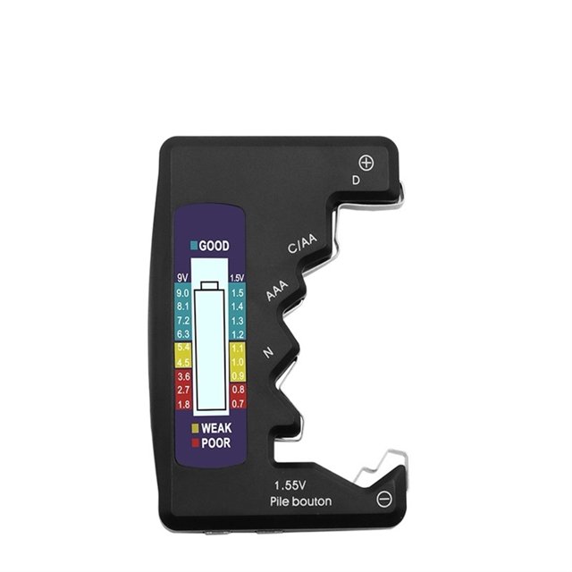 Digital Battery Tester LCD Display C D N AA AAA 9V 1.5V Button Cell Battery Capacity Check Detector Capacitance Diagnostic Tool ,Accurate Testing