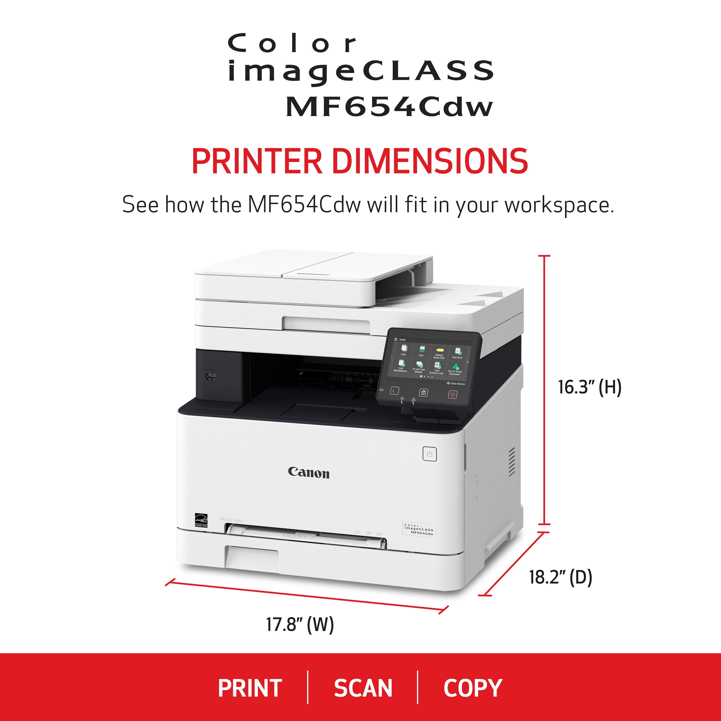 Canon Color imageCLASS MF654Cdw â€ Multifunction, Wireless, Laser