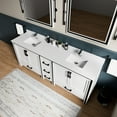 thumbnail image 5 of White Double Bath Vanity 84 In. W X 22 D - Cultured Marble Top, Solid Wood, Soft Close, Two Cabinets & Five Drawers For Bathroom Storage, And Scratch- Sink 84"w 22"d Wood Frame, Close System,, 5 of 7