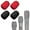 Red Black, variant on Foam Mic Cover Compatible with JBL PartyBox Wireless Mic Microphones, Wireless Two Microphone System, PartyBox Mic 100, Karaoke Microphone Sponge Windscreen Pop Filter 4-Pack, Orange Black