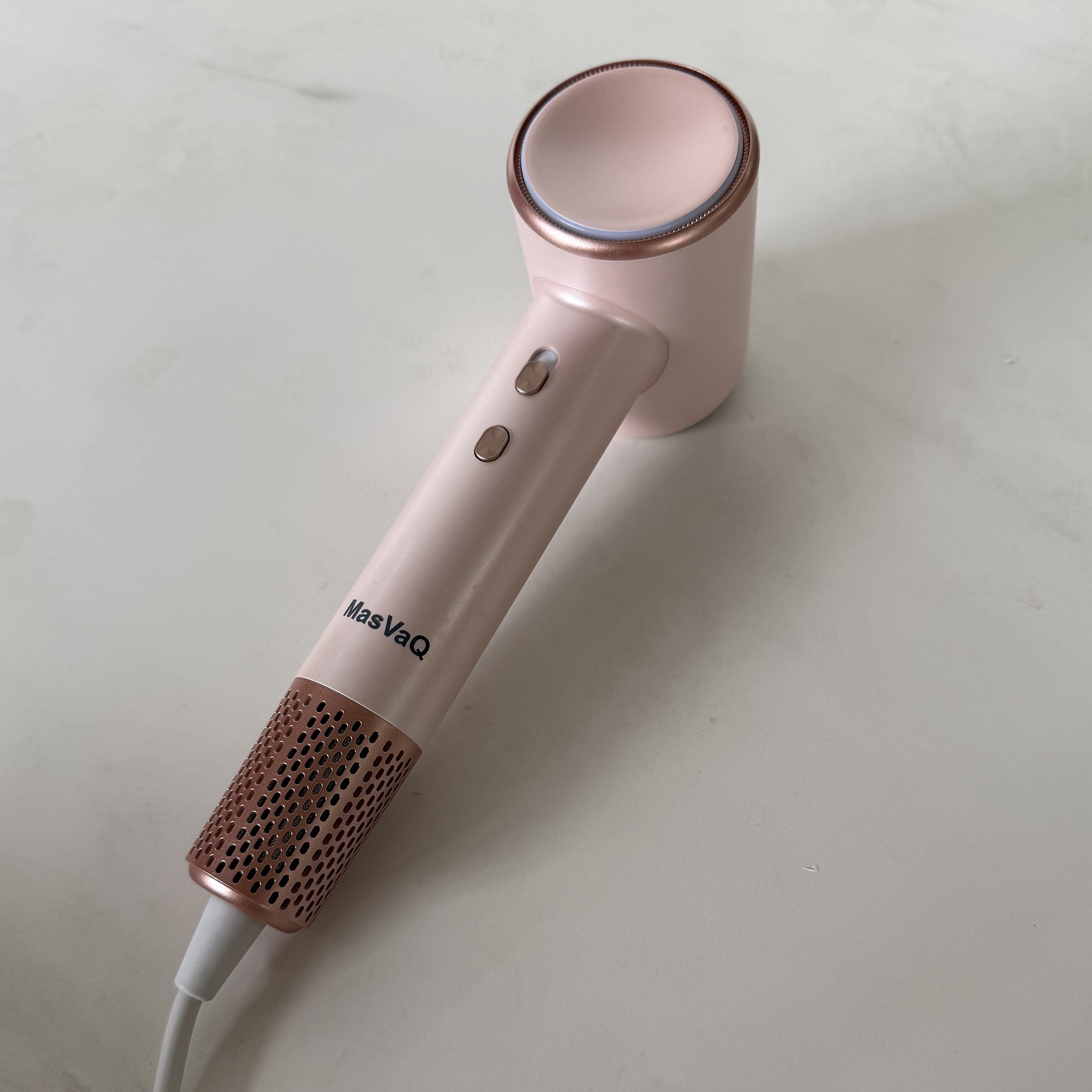 MasVaQ Hair Dryer,Ionic Hair Blow Dryer with Diffuser for Curly Hair, 1500W High-Speed Brush-less Motor Corded with 150,000 RPM for Home &Travelling-HD3325