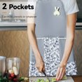 thumbnail image 5 of 2 uds delantal cocina hogar toallitas antiincrustantes impermeables correa de mano floral adulto sin mangas, 5 of 5