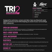 H2O Audio Betty x TRI 2 Multi-Sport Waterproof Bone Conduction Headphones – IPX8 Waterproofing, Bluetooth 5.3, Built-in MP3, 8GB – Swimming, Running, Triathlon, Open Ear – Pink