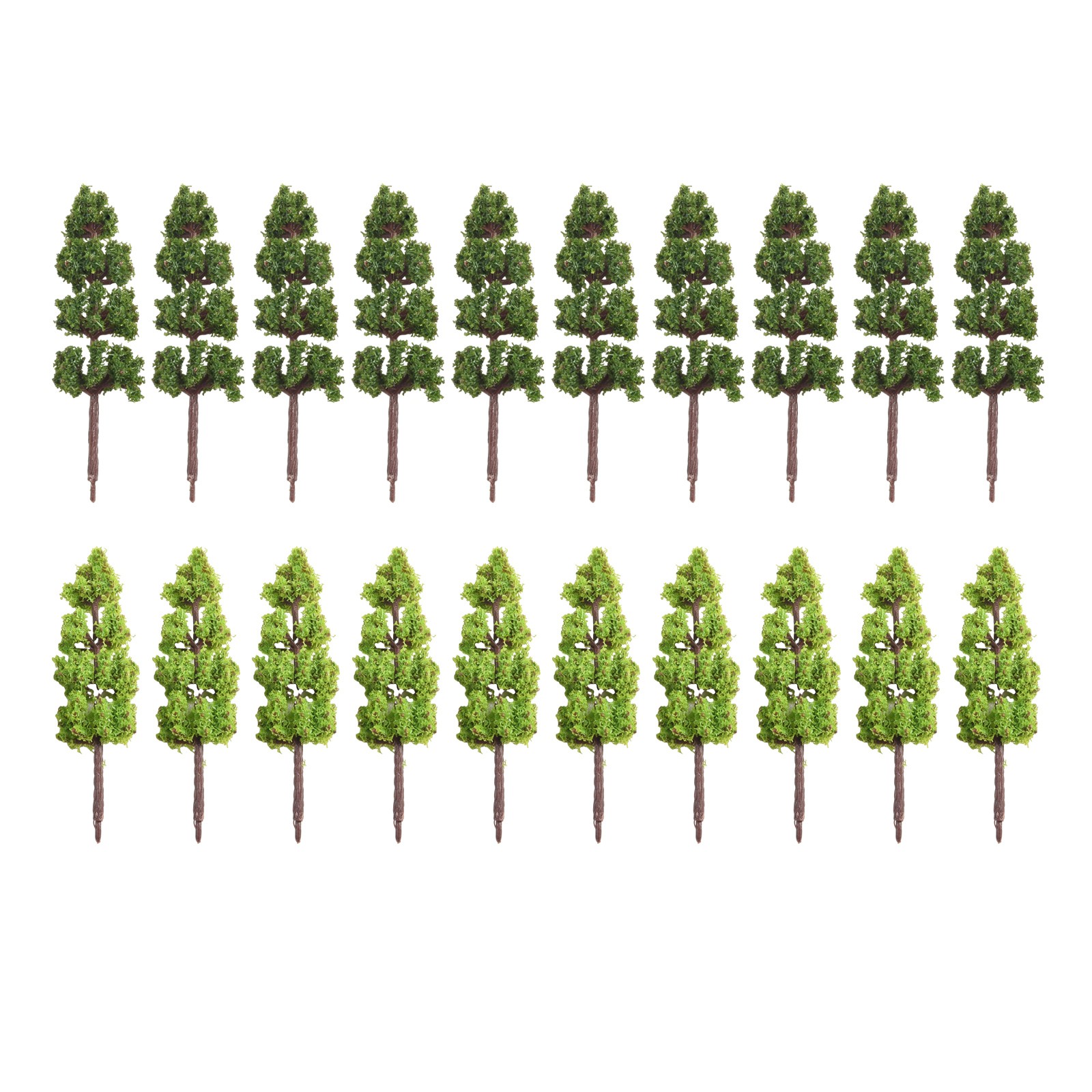 20Pcs Paysage Miniature Train Chemins de Fer Arbres Modèle Échelle 1:200 Vert