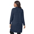 thumbnail image 2 of Jessica London Women's Plus Size Cable Duster Sweater, 2 of 4