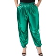 thumbnail image 1 of Pantalones Jogger de Talla Grande para Mujeres Agnes Orinda Metálicos Brillantes de Cintura Alta Elásticos Holográficos Sweatpant 2X Verde, 1 of 6