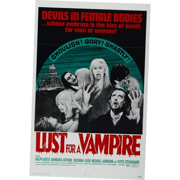 Best Posters Lust For A Vampire Movie Poster 11inx17in Mini Poster 11x17 poster Color Category: Multi, Unframed, Ages: Adults, Rectangle