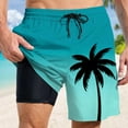 thumbnail image 2 of heyac Mens 5 Inch Swim Trunks Green Expandable Waist Rash Guard Shorts for Men Stretchy Quick Dry with Compression Liner Comfy Summer Beach Casual Shorts, 2 of 4