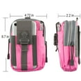 thumbnail image 3 of Heavy Duty Sports Waist Pack Pocket Belt for Kyocera Hydro Shore, Reach, View, Air, Wave, Brigadier, Torque, DuraForce Pro XT, C2150, Torque, DuraForce Pro (Pink) + MND Mini Stylus, 3 of 6