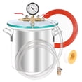 thumbnail image 1 of yeacher Premium Stainless Steel Vacuum Defoaming Chamber with Tempered Glass Lid for AB Glue, Epoxy Resin, and Silicone Applications, 2-Gallon Capacity, 0.8mm Wall Thickness, High-Sealing Design, 1 of 6