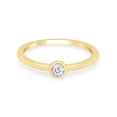 thumbnail image 3 of 2.5MM Round Cut Lab Grown Diamond Accents Solitaire Stackable Engagement Ring In 14K Yellow Gold Over Sterling Silver(G-H Color,SI1-SI2 Clarity,0.07 Cttw)-10, 3 of 8