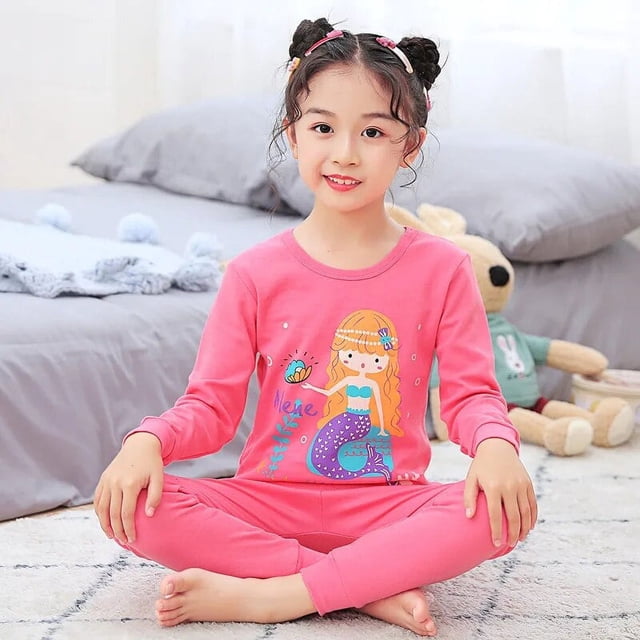 Conjuntos de pijamas navideños para niños, de 2 piezas ropa de dormir, ropa interior de algodón, Tops y pantalones