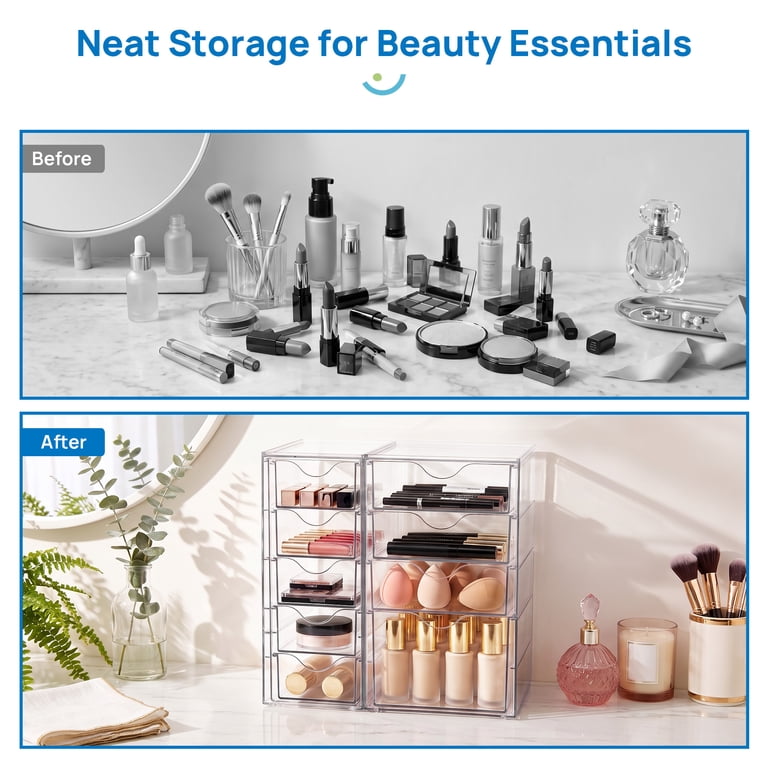 Clear Acrylic Makeup Organizer with 9 Drawers photo 6