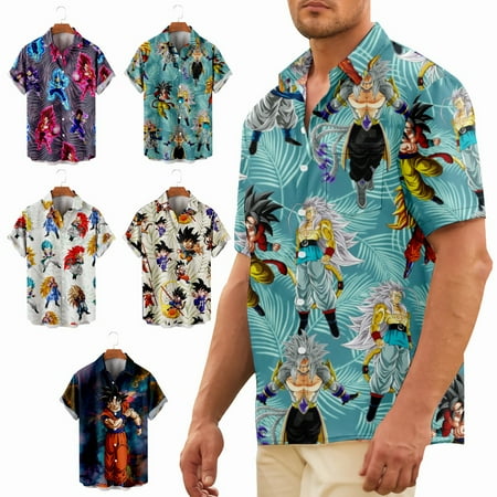 

Men s Anime Short Sleeve T-Shirts Regular Basic Clothing For Men Boys