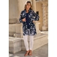 thumbnail image 3 of Roaman's Women's Plus Size Kate Georgette Tunic, 3 of 5