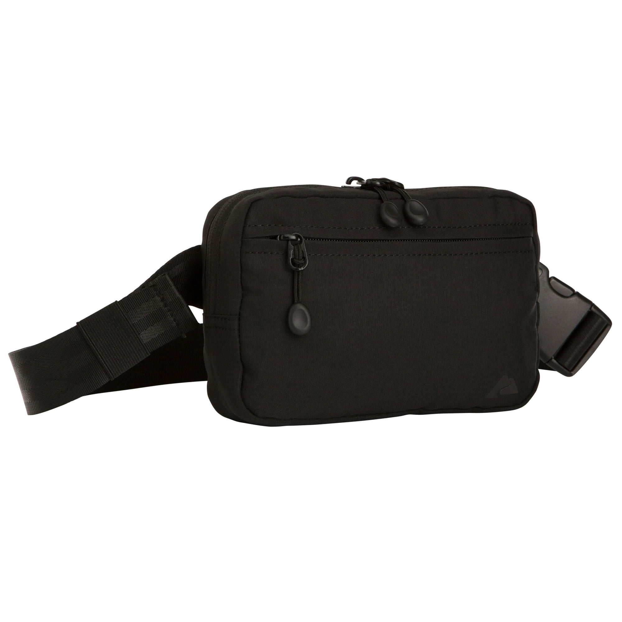 Ozark Trail Compact Unisex Fanny Packs Denver 1.5 Ltr, Recycled Polyester, Black Solid Print