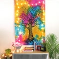 thumbnail image 5 of Multicolor Hippie Mandala Tapestry Poster Multi-styles Indian Wall Hanging Hippie Poster Bedspread Throw, 40x30 inches, 5 of 5