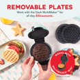 thumbnail image 2 of TEMOGU-Multimaker Mini System Two 4” Nonstick Removable Waffle Plates (Grill) - 2Pc Grill Plate Pack Compatible with Dash MultiMaker Mini System, Nonstick Surface, 2 of 4
