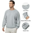 thumbnail image 3 of Pepypepy Men’s Cotton Crewneck Pullover – Lightweight Long Sleeve Sweatshirt in Solid Colors, S-XXL, 3 of 7