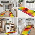 thumbnail image 5 of Colorful Rainbow Checkered Pattern Kitchen Rugs Sets Of 3,Kitchen Runner Rugs Non Skid Washable,Decorative Kitchen Floor Mats for Kitchen,Sink,Laundry,17"x30"+ 17"x47" + 17"x59", 5 of 6