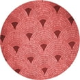 thumbnail image 1 of Ahgly Company Machine Washable Indoor Round Transitional Red Area Rugs, 6' Round, 1 of 7