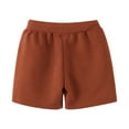 thumbnail image 3 of TOOYOU Boys Shorts Child Casual Solid Color Drawstring Elastic Waist Shorts Summer Holiday Beach Sport Shorts Lightweight Shorts For Boys Size 1-2 Years Brown, 3 of 3