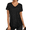 Black, variant on Womens Workout Tops V Neck Tee Shirts Quick Dry Athletic Shirts Women Loose Gym Running Tops