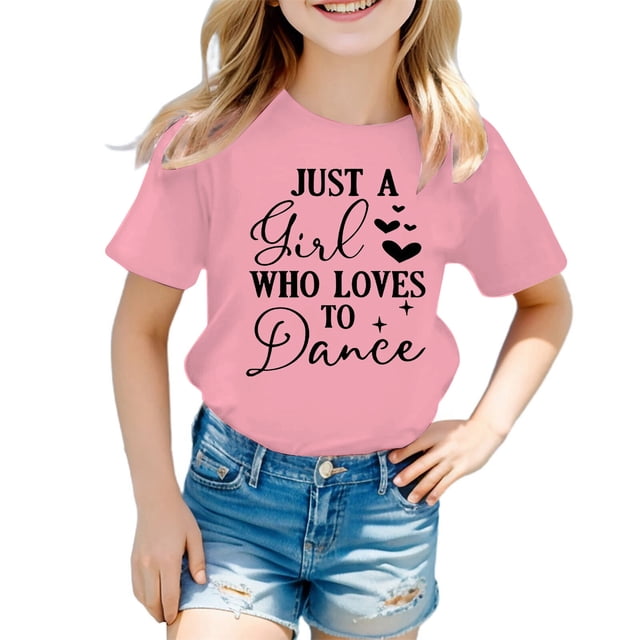 FhsagQ T-Shirt Graphique Mignon pour Filles, Col Rond, Manches Courtes, Été, Décontracté, Printemps, Taille 14, 16 Plus, Pâques, 9-10 Ans