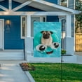 thumbnail image 7 of SKYSONIC Pug Puppy Floating in a Fun Inflatable Ring Double-Sided Printed Garden House Sports Flag 12x18in Polyester Decorative Flags for Courtyard Garden Flowerpot, 7 of 7