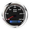 thumbnail image 1 of 85mm Car Boat Tachometer Gauge With LCD Hour Meter 0-3000 4000 6000 RPM Tach Sensor Marine Tachometers Red Backlight 12V/24V ,Wide Applicability, 1 of 7