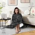 thumbnail image 4 of Wearable Blanket,Spider Web Halloween Pattern Hooded Wearable Flannel Blanket for Adults & Teens,Winter Poncho Shawl Wrap Cape Cozy Anti-Pill,50"x60", 4 of 5