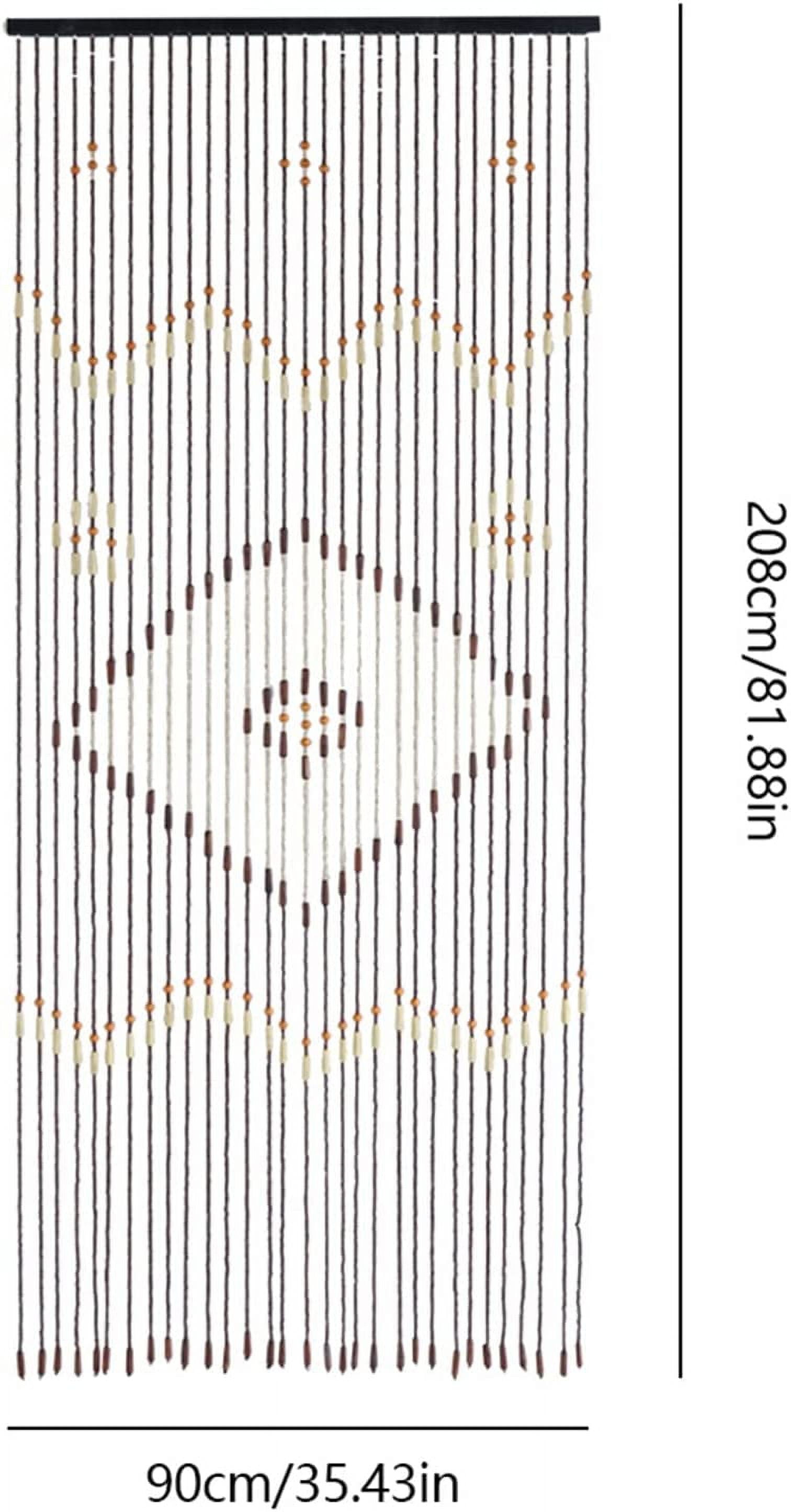 90x208cm 31 Line Retro Wooden Bead Curtain Blinds Door Curtain for Porch Bedroom Living Room Bathroom Curtain Front Door Decor Curtains Home Decor