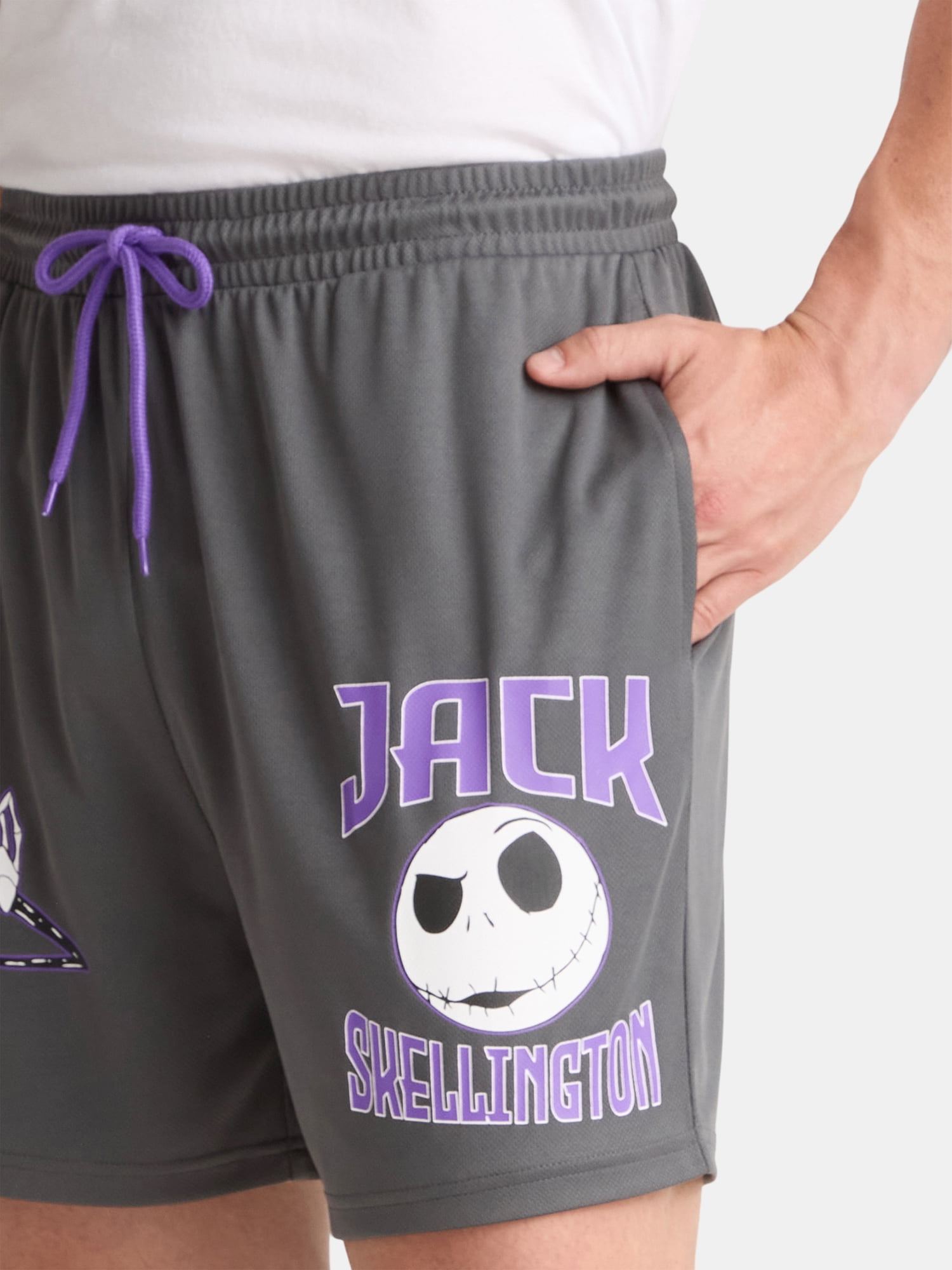 Nightmare Before Christmas Men's and Big Men's Graphic Mesh Shorts, Sizes S-3XL