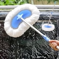 thumbnail image 4 of Telescopic Car Wash Brush Soft Bristle Long Handle Extendable 37-49 Inch for SUV Truck RV Lightweight Scratch-Free Car Cleaning Tool, 4 of 7