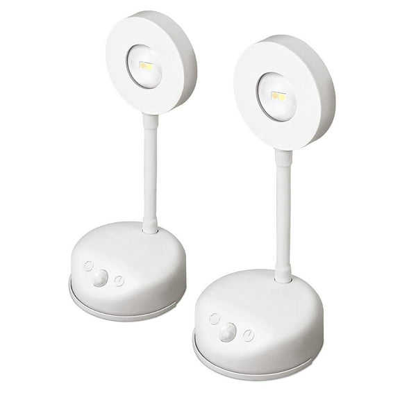 Spotlight Battery Operated, Motion Sensor Picture Light LED Cat-Eye Bulb Wall Sconce, Stick on Display Accent Lighting Dimmable 360° Rotation Rechargeable for Paintings (White, 2Pack)