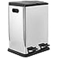 thumbnail image 3 of Organize It All Dual Compartment Step on Recycling Trash Can-Stainless Steel, 10-14 Gallons, Black, 3 of 4