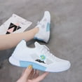 thumbnail image 6 of Wod Women's Comfortable Breathable Casual Shoes Slip-On Floral Pattern Soft Sole Tennis Shoes blue, 6 of 6