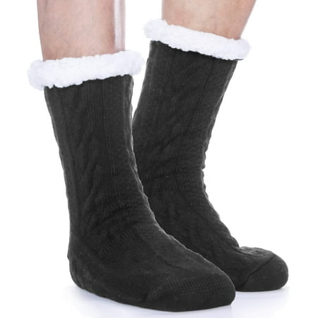 

Fuzzy Socks Slipper Socks with Grippers for Women Fluffy Cozy Cabin Warm Winter Soft Thick Comfy Fleece Non Slip Home Socks the Ideal Winter Christmas Gift for Women and Girls - Black