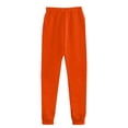thumbnail image 6 of CIENVNSTG Unisex Hoodies Tracksuit Solid Color Drawstring Sweatsuit Sweatshirt and Sweatpant for Women Men 2 Piece Sets Pullover Sweater Orange M, 6 of 6