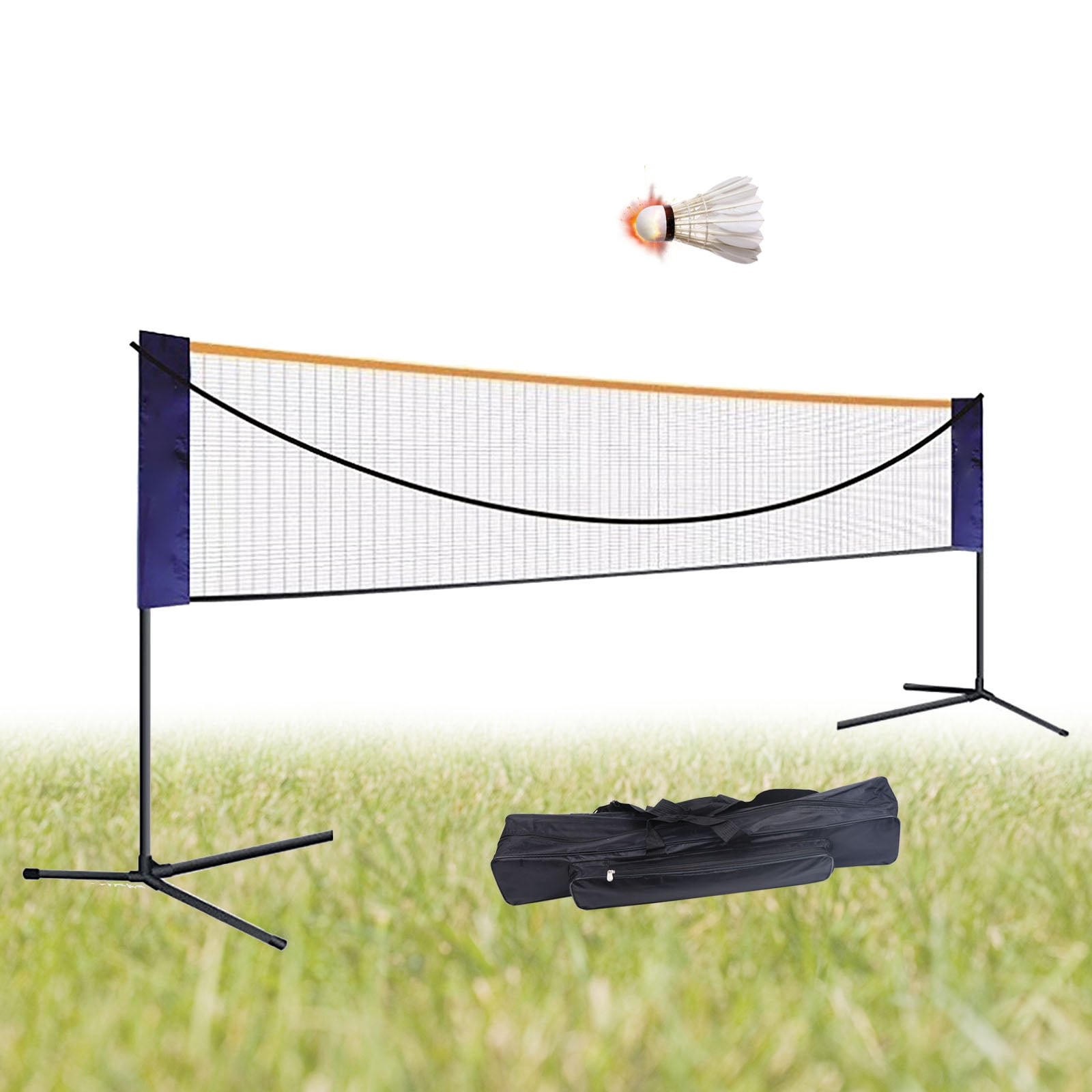 Height Adjustable Badminton Net, Badminton Net Set, Great for Playing Badminton, Modified Volleyball, Tennis, Soccer, and More, for Schoolyards, Training Grounds or Courtyards