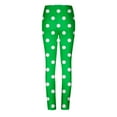 thumbnail image 7 of CFLVAEK Polka Dot Leggings for Women Stretch High Waist Yoga Pants Fashion Tummy Control Workout Legging Pants Butt Lift Workout Gym Pant Green M, 7 of 7