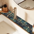 thumbnail image 2 of Yayeee Faucet Mat for Kitchen Sink 14.7" Diatomite Long Splash Guard Pad, Gold Peacock Pattern, 2 of 7