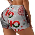 thumbnail image 2 of Kdxio Cute Santa Print Workout Shorts for Women Seamless Soft Smooth Gym Yoga Scrunch Active Shorts, 2 of 9