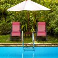 thumbnail image 4 of Costway Lot de 2 Chaises Zéro Gravité Surdimensionnées pour Terrasse, Fauteuils Inclinables Pliants Robustes, Rouge, 4 of 9